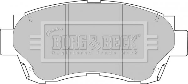 BORG & BECK Piduriklotsi komplekt,ketaspidur BBP1377